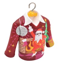 Hallmark Ornament 2021 Disco Inferno Santa Crazy Christmas Sweater, Musical - £17.98 GBP