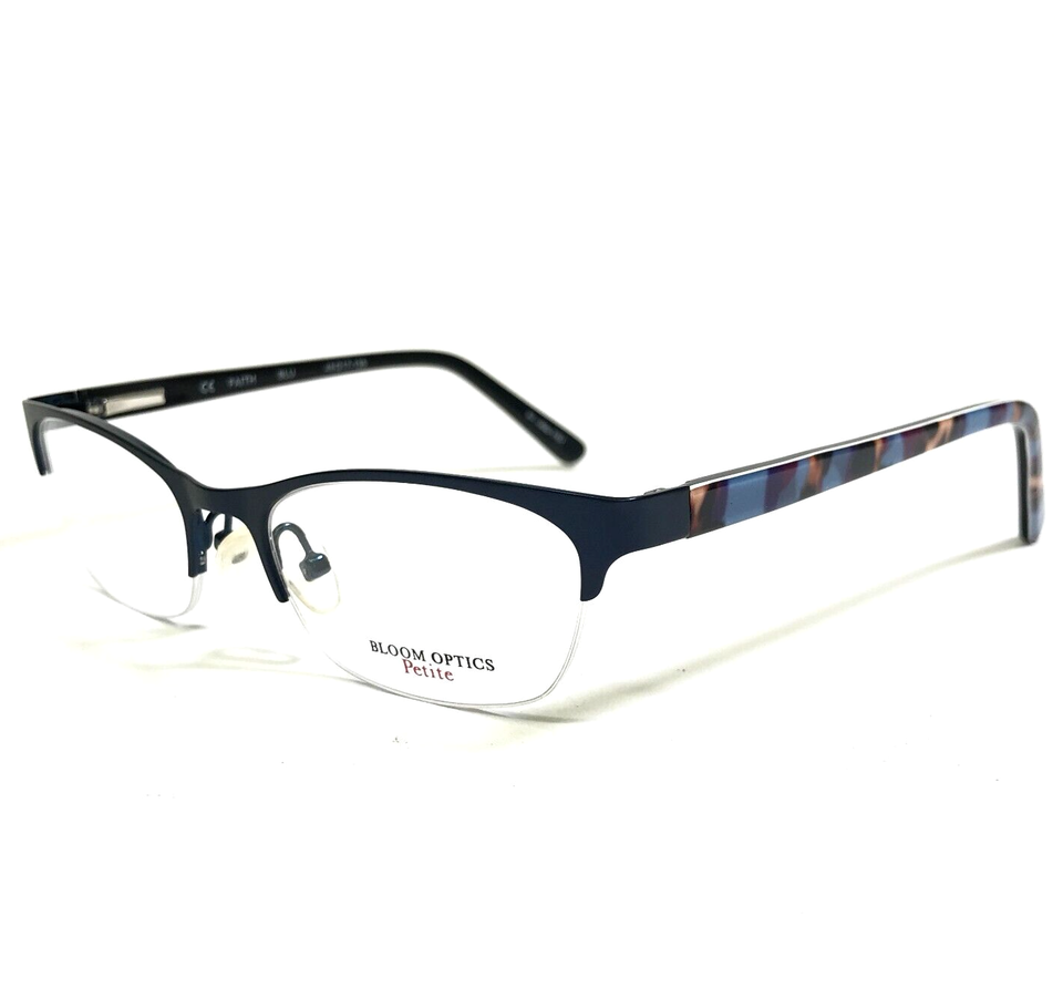Bloom Optics Petite Eyeglasses Frames FAITH BLU Blue Brown Tortoise 48-1... - £45.37 GBP