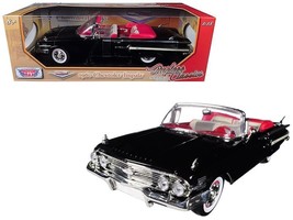 1960 Chevrolet Impala Convertible Black 1/18 Diecast Car Model by Motormax - £51.97 GBP