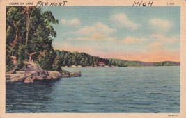 Fremont MI Michigan Scene on Lake Postcard E03 - £2.98 GBP