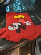 Disney Mickey Mouse Shirt XXS, Red Tee for Kids, Classic Cartoon Character Top - £7.88 GBP