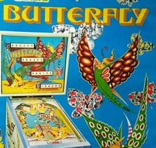 Butterfly Pinball Machine Magazine Print AD Retro Game Artwork 1977 Vintage  - £23.30 GBP