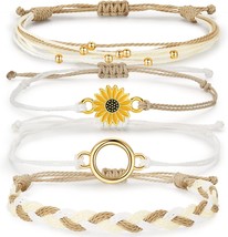 Sunflower Tree of life String Bracelets for Teen Girls Trendy Stuff Cute Aesthet - £25.67 GBP