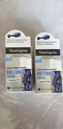 2-Pack Neutrogena Rapid Wrinkle Repair Retinol Serum-7 Capsules Each Total 14 Ct - $10.38