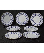 Vintage SPODE 9.125” Luncheon Plate COLONIAL BLUE 395839 England - Set Of 7 - $171.58