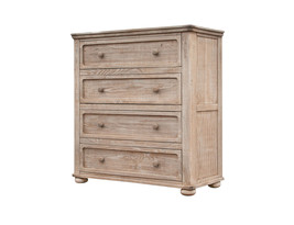 40" Natural Solid Wood Four Drawer Chest - $17,888.58 MXN