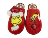 THE GRINCH Plush Rubber-Bottom Holiday Slippers Red Women&#39;s Size 7-8 or ... - $27.99