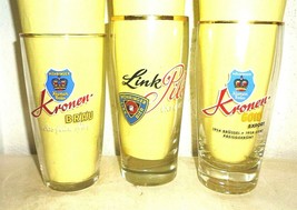 3 Kronen Brau +1992 &amp; Ochsenbrauerei +1994 Mohringen German Beer Glasses - £15.38 GBP