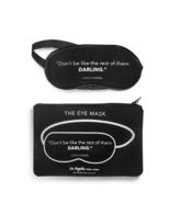 Don&#39;t be like the rest of them eye mask &amp; pouch 100% Cotton Black LATC - £12.31 GBP