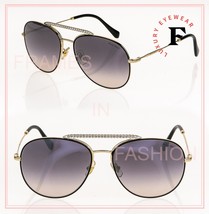 Miu Miu Societe MU53VS Crystal Gold Black Pink Aviator Metal Sunglasses 53V - £266.68 GBP