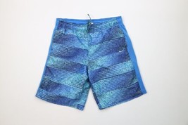 Vtg Nike Boys Large Travis Scott Mini Swoosh Striped Lined Shorts Swim Trunks - £23.42 GBP