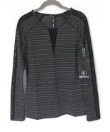 90 Degree Women&#39;s Active Top Size S Long Sleeve Sporty Yoga Black - $24.99