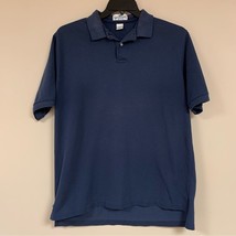 Navy Blue Golf Polo Shirt Men’s XL Collared Top Preppy Fall Short Sleeve - £9.55 GBP