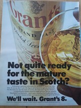 Grant’s 8 Scotch Print Magazine Advertisement 1968 - £3.12 GBP