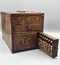 Antique Japanese Taisho Era Suzuribako (Writing Box) with Soroban (Abacus) - £349.22 GBP
