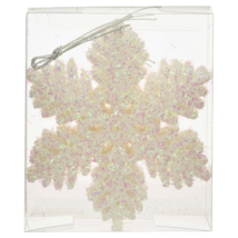 Tinsel snowflakes, 6&quot;, 6 ct SHIPS IN 24 HOURS - MJ - £15.54 GBP