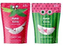 2 Pack Raw Sugar Kids&#39; Bath Bomb Set - Watermelon Lemonade &amp; Strawberry Vanilla - £18.19 GBP