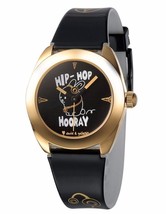 David &amp; Goliath Hip Hop Hooray Black and Gold Watch DGW02HOP NIB - $650.55 MXN