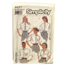 1980s Simplicity Size N Classic Collar Drop Shoulder Blouse Pattern No 9027 Vtg - £7.95 GBP