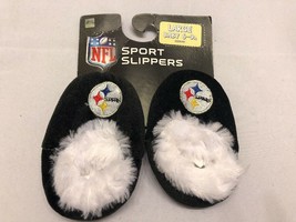 Steelers Sport Slippers Baby Size Large 6-9 Months Black - £12.77 GBP