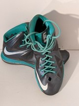 Nike Lebron X 10 ID Diamond Collection Green Gray Volt 578346-991 US 12 - $312.82