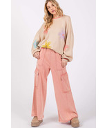 SAGE + FIG Knit Terry Mineral Wash Wide Leg Pants - £49.36 GBP