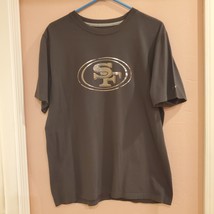 Nike San Francisco 49ers NFL Short Sleeve T-Shirt Size Large Gray Silver logo - £19.98 GBP