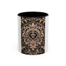 Steampunk Gothic Heart Coffee Mug 11oz 15oz Victorian Baroque Filigree G... - $12.82+