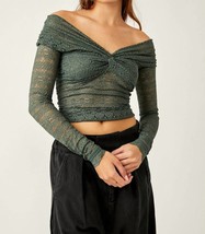 Free People hold me closer top in Silver Pine - size L - £36.07 GBP