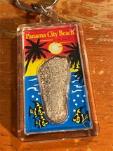 Panama City Beach Souvenir Sunset Fish Keychain Bag Clip Florida Sand Footprint - $12.19