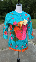Vtg MOD 60s/70s Retro Aladdin Blouse Jacket Bright Bold artistic New old... - £49.00 GBP