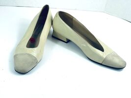 Roberto Vianni Neiman Marcus Heels Women 7M Shoes Beige Suede Leather Ca... - $27.47 CAD