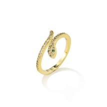 acero inoxidable joyeria mujer stackable rings snake rings for women Gold Color  - £8.62 GBP