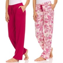 Lot Of 2 Women&#39;s Raspberry Flora Nikrooz Sleep Lounge Pants Size Xxl - £19.65 GBP
