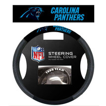 Carolina Panthers Steering Wheel Cover Mesh Style CO - $857.25 MXN