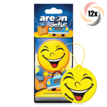12x Packs AREON Smile Funny Car Emoji Hanging Air Freshener | New Car Scent - £12.97 GBP