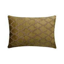 Sage Lattice - Green Velvet Decorative Lumbar Pillow Cover - £31.04 GBP+