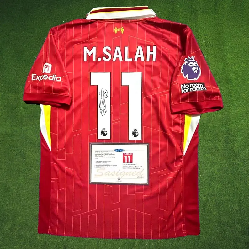 Mohammed Mo SALAH Signed Liverpool Home Signature Shirt/Jersey + COA 24/25 - $2,279.87 MXN