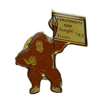1993 Cincinnati Zoo Monkey Jungle Tails Ohio Zoology Souvenir Lapel Hat Pin - £9.40 GBP