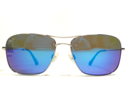 Maui Jim Sunglasses MJ-246-17 WIKI WIKI Silver Aviators Blue Mirrored Lenses - £147.71 GBP