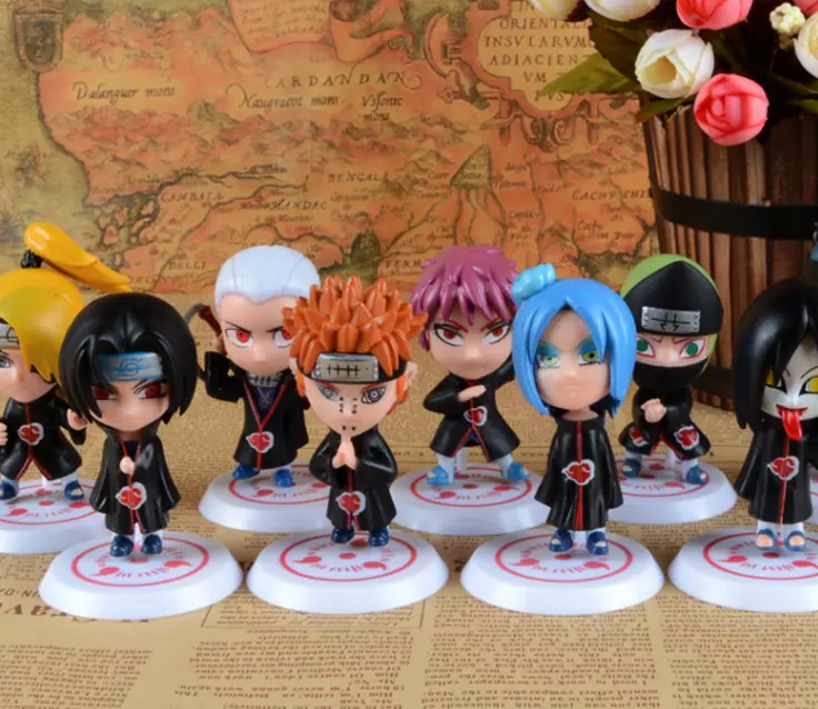 Toys Naruto 11 pcs Mini Naruto Akatsuki Action Figures Uchiha Itachi Sas... - $45.99