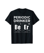 Periodic Table Beer Drinker Mens Graphic T Shirt Black Size L - $17.82
