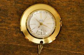Vintage Costume Jewelry ORIS Gold Tone Swiss Made Pendant Watch Winds &amp; ... - $40.01 CAD