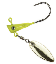 Fin Commander Fin Spin Jig Heads Hook, 1/8 Oz, Chartreuse, Pack of 2 - £3.88 GBP