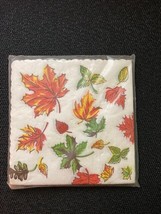 Pack of 25 Vintage Party Papers by Pakay Autumn Leaves Cocktail Napkins 6&quot; - €5,74 EUR