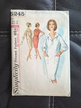 Simplicity 5245 Misses One Piece Loose Dress Sewing Pattern VTG V Neck S... - £11.38 GBP