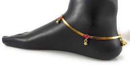 Anklets 14k Gold Plated Anklet Chain Jewelry Women Foot Bracelet Ankle W... - £26.64 GBP