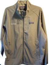 Patagonia Men’s XL Gray Logo Long Sleeve Full Zip Polyester Soft Shell J... - £43.02 GBP