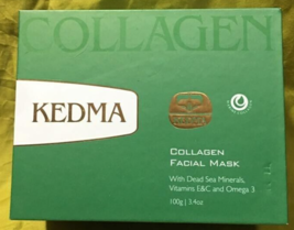 KEDMA COLLAGEN FACIAL MASK-DEAD SEA MINERALS,OMEGA 3 &amp; VITAMINS E&amp;C-3.4 ... - £74.55 GBP