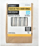 *Everbilt 3.5 in. x 1/4 in Satin Nickel Squeak Free Door Hinge Qty 12 10... - $37.29 CAD
